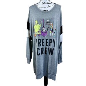 Disney's Nightmare Before Christmas Crew Women plus Sleep tunic sleep size 2x